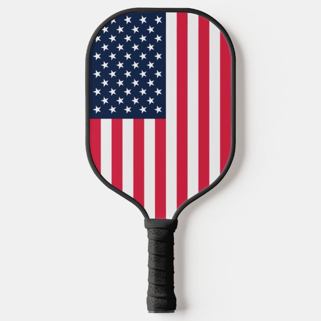 50-Star American Flag: Old Glory Stars and Stripes Pickleball Paddle (Front)