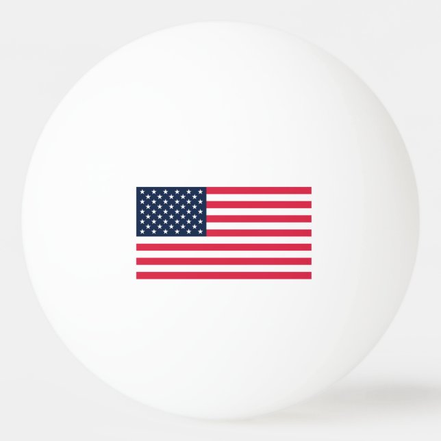 50-Star American Flag: Old Glory Stars and Stripes Ping Pong Ball (Front)