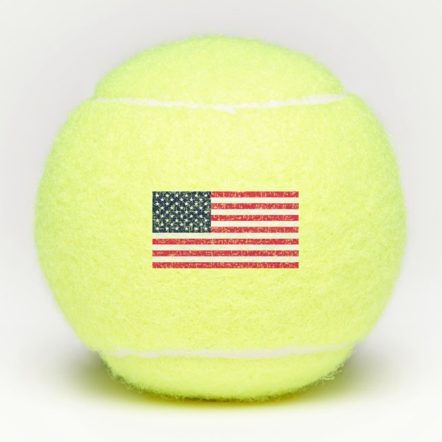50-Star American Flag: Old Glory Stars and Stripes Tennis Balls (Front)