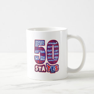 50 STATES THE USA COFFEE MUG