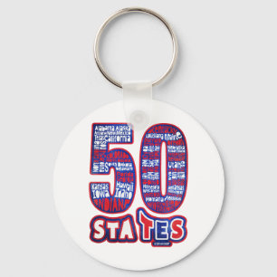 50 STATES THE USA KEY RING