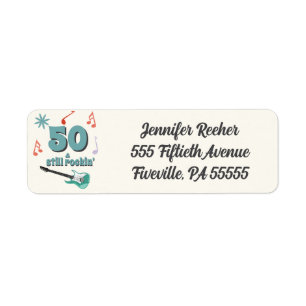 50 & Still Rockin’ Retro Music Themed Address