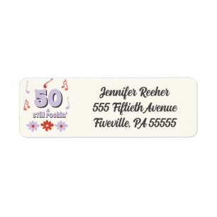 50 & Still Rockin’ Retro Music Themed Address