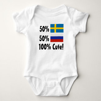 50% Swedish 50% Russian 100% Cute Baby Bodysuit