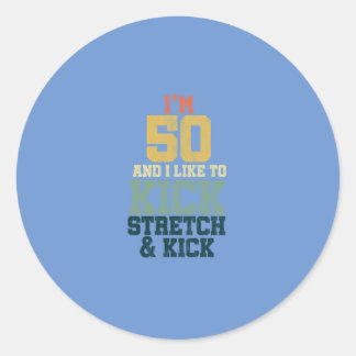 50 th Birthday Gift for Men And Women I'm 50 And Classic Round Sticker