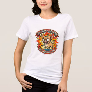 50% Tremble 50% Rage - Spicy Chihuahua Energy Meme Tri-Blend Shirt