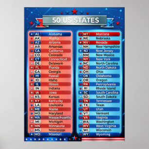 50 United States of America - Graphic U.S. Decor
