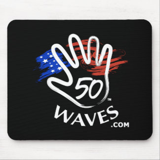 50 Waves Mousepad Black