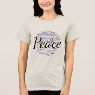50 words for peace - KulshanPeace Tri-Blend Shirt