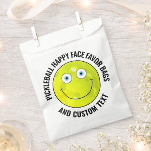 50 x Custom Pickleball Party BLUE EYES Happy Face Favour Bags