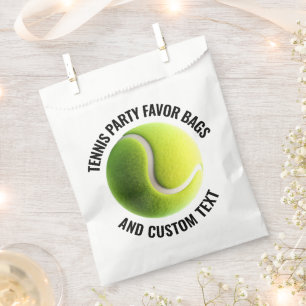 50 x Tennis Ball Personalised Text Favour Bags