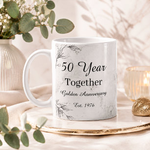 50 Year Anniversary Mug Golden Wedding Anniversary