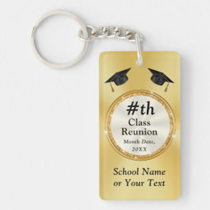 50 Year Class Reunion Souvenirs, Customizable Key Ring
