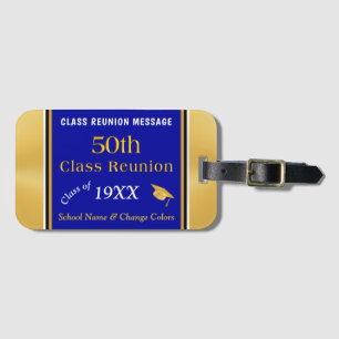 50 Year Class Reunion Souvenirs Personalised Luggage Tag