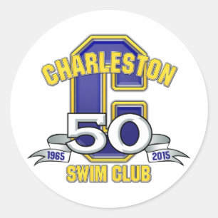 50 year logo sticker