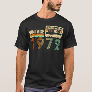 50 Year Old 1972 50Th Birthday Cassette Tape T-Shirt
