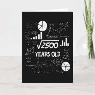 50 Year Old Bday Math Teacher 50th Birthday Gift Card