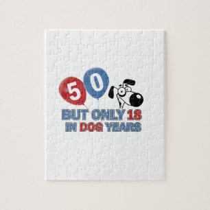 50 year old birthday design jigsaw puzzle