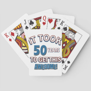 50 year old birthday designs playing cards