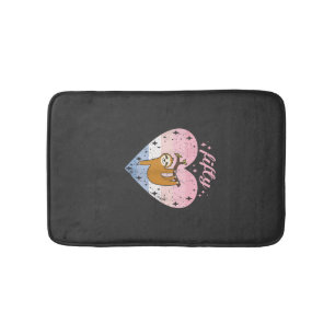 50 Year Old Cute Sloth Birthday Girl 50th B-day T- Bath Mat