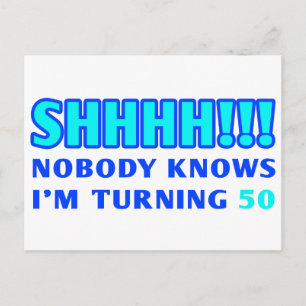 50 Year Old Gag Gift Postcard