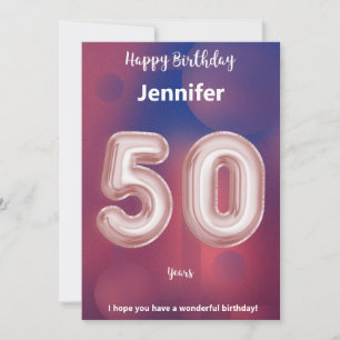 50 year old Happy Birthday card