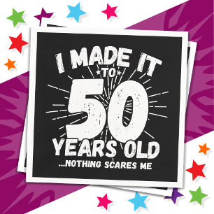 50 Year Old Sarcastic Meme Funny 50th Birthday Napkin