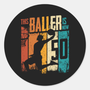 50 Year Old Sketll 50th Birthday Boy Sketll Player Classic Round Sticker