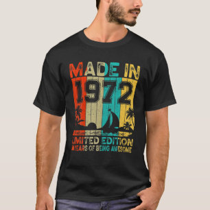 50 Year Old Vintage 1972 Limited Edition 50Th Birt T-Shirt