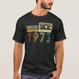 50 Year Old Vintage 1973 50th Birthday Cassette Ta T-Shirt