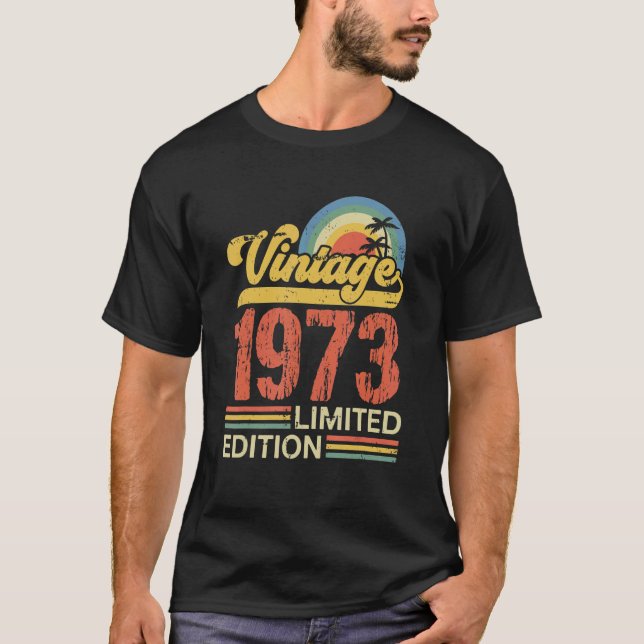 50-Year-Old  Vintage 1973  50th Birthday T-Shirt (Front)