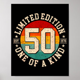 50 year old vintage 1976 limited edition 50th poster