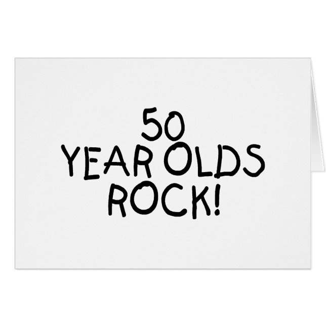 50 Year Olds Rock (Front Horizontal)