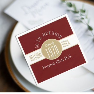 50 Year Reunion Welcome Back Napkin
