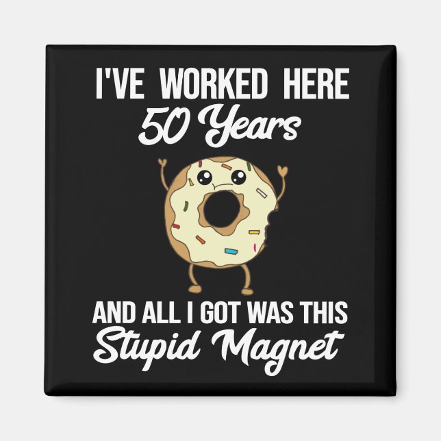 50 Year Work Anniversary Appreciation Gift Magnet (Front)