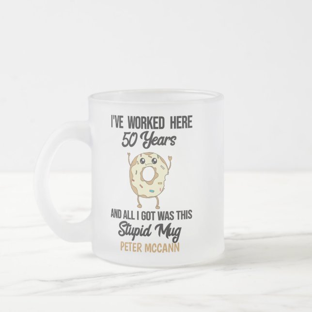 50 Year Work Anniversary Appreciation Gift Mug (Left)
