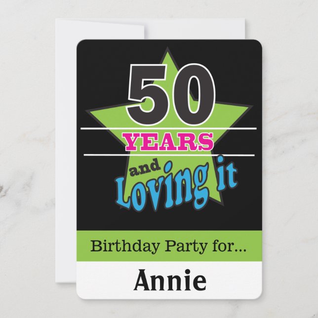 50 Years and Loving It Invitation (Front)
