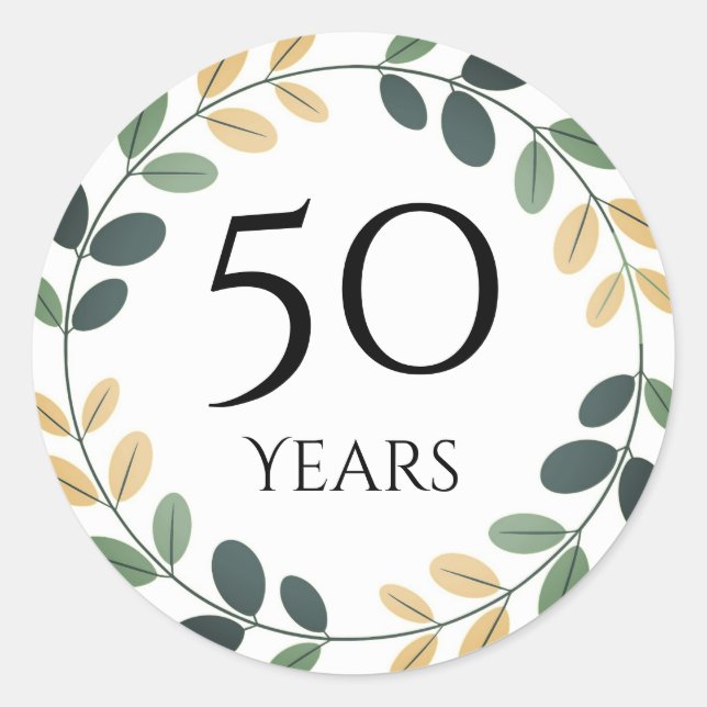 50 years anniversary stickers (Front)