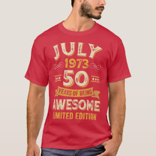 50 Years Awesome Vintage July 1973 50th Birthday T-Shirt