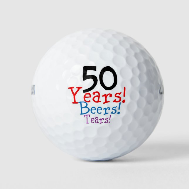 50 Years Beers Tears Golf Balls (Front)