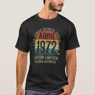 50 Years Birthday Men Women Vintage Born In April T-Shirt