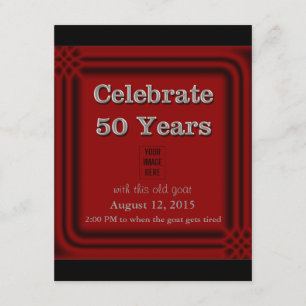 50 Years Celebration Old Goat Photo Invitations