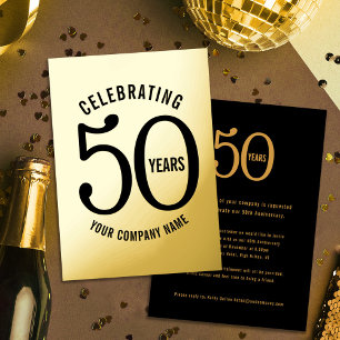 50 years corporate anniversary party gold black