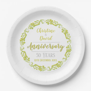 50 Years - Golden Wedding Anniversary Plate