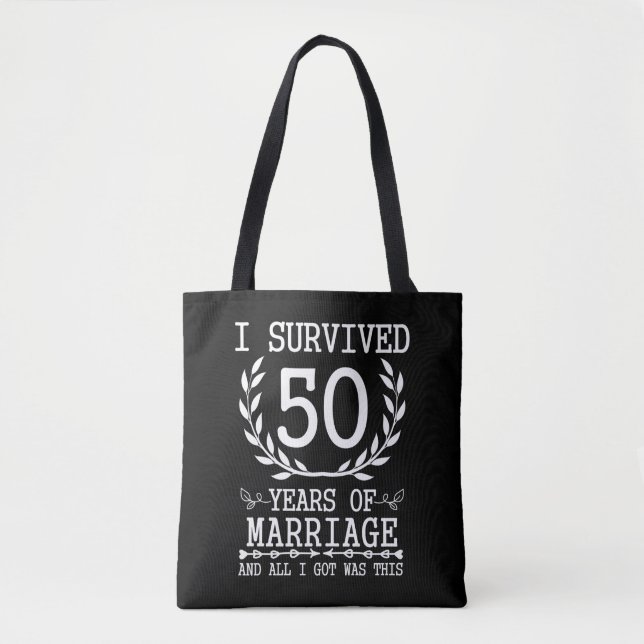 50 Years Husband Wife 50th Wedding Anniversary Tote Bag (Front)
