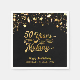 50 YEARS IN THE MAKING 50th Anniversary Stars Napkin