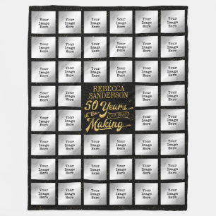 50 Years in the Making Birthday 44 Photo Fleece Blanket