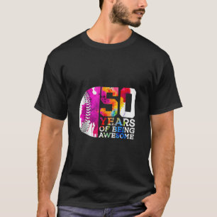 50 YEARS OF BEING AWESOME BASEBALL 50TH BIRTHDAY T T-Shirt