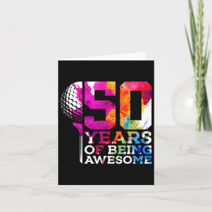 50 Years Of Being Awesome Golf 50th Birthday  Card