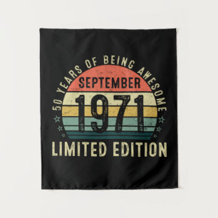 50 Years of being Awesome September Birthday Tapestry